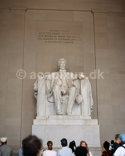 Lincoln. Lincoln statue i Lincoln Memorial; ; Washington DC; USA; Nord Amerika; ; demokrati, regeringer, United States of America, De Forenede Stater, pr�sidenter, Abraham Lincoln
