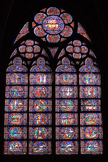 Notre Dame. Glasmosaikker i Cathedrale Notre-Dame; ; Cath�drale Notre-Dame / Paris; Frankrig; ; ; Sev�rdigheder, kirke, kirker, kristendom, religion, katolsk, katolicisme, katolik, katolikker