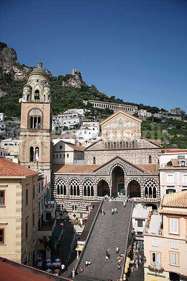 Amalfi. Trappen op til Katedralen i Amalfi; ; Amalfi / Sorrento halv�en; Italien; Europa; ; Kirker