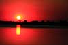 Solnedgang over Chobe. Solnedgang over Chobe River ( Scan af KOL3521 )   Chobe River / Chobe NP Botswana Afrika  Solnedgange, sol, solen
