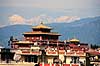Himalaya bjergene. Himalaya bjergk�den set fra Bodnath Stupaen i Kathmandu ( Scan af KOL1175 )   Kathmandu Nepal Asien  Bjerge