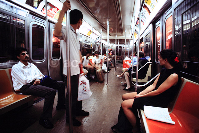 SubWay. SubWay Line Q ( Scan af KOL346 ) ; ; New York; USA; Nordamerika; ; Transport, pendler, pendling, tog, offentlig transport