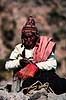 Quechua indianer. Gammel mand p� �en Taquile p� Titicaca s�en ( Scan af KOL2039 )   Titicaca S�en Peru Sydamerika  