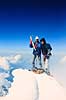 Bjergbestigere. Bjergbestigere p� toppen af Mt Blanc ( Scan af KOL2437 )   Mont Blanc Frankrig   Bjergbestigning, Monte Bianco