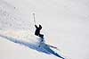 Skil�ber. Skil�ber i Rockey Mountains l�ber off-piste ( Scan af KOL6561 )   Keystone USA Nordamerika  skiferie, slalom, skistav, sne