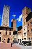 San Gimignano. San Gimignano - Byen med de mange t�rne ( Scan af KOL7921 )   San Gimignano / Toscana Italien   