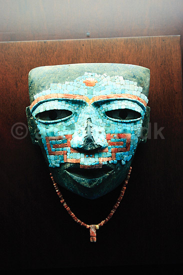 Jade maske. Jade maske - Udstillet i Museo Nacional de Antropolog�a ( Scan af KOL6670 ) ; ; Mexico City; Mexico; Nordamerika; ; 