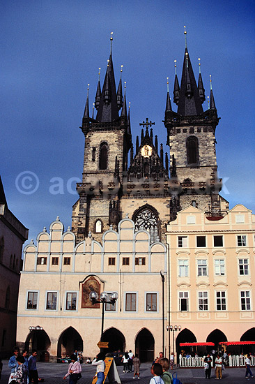 Kostel Panny Marie. Kostel Panny Marie pred Tynem - Kirke i Prag ( Scan af KOL1666 ) ; ; Prag; Tjekkoslovakiet; ; ; 