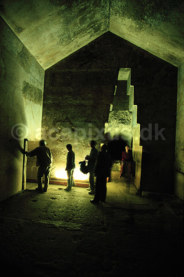 Cheops Pyramiden. Dronninge Kammeret (Queens Chamber) i Cheops Pyramiden ( Scan af KOL7746 ) ; ; Giza / Cairo; Egypten; Afrika; ; Pyramide, pyramider