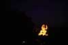 Sphinx. Sphinxen i nattebelysning ( Scan af KOL2422 )   Giza / Cairo Egypten Afrika  
