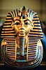 Tutankhamun. Tutankhamun's hovedmaske p� Egyptologisk Museum i Cairo ( Scan af KOL116 )   Cairo Egypten Afrika  guld, guldskat, guldskatte, museer, pharao, pharaoer