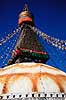 Bodhnath stupaen. Bodhnath stupaen i Bodhnath n�r Kathmandu ( Scan af KOL1384 )   Bodhnath Nepal Asien  Buddha, buddhisme, stupa