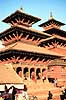 Durbar Square, Patan. Hari Shankar og Taleju templerne - Durbar Square, Patan ( Scan af KOL1358 )   Patan Nepal Asien  