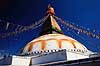 Bodhnath stupaen. Bodhnath stupaen - Bodhnath n�r Kathmandu ( Scan af KOL1386 )   Bodhnath Nepal Asien  Buddha, buddhisme, stupa
