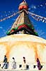 Bodhnath stupaen. Bodhnath stupaen - Bodhnath n�r Kathmandu ( Scan af KOL1389 )   Bodhnath Nepal Asien  Buddha, buddhisme, stupa