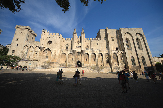 Pavepaladset i Avignion; ; Avignon / Provence; Frankrig; ; ; Kristendom, religion, politik, magt, paver, paved�mme, Palais des Papes, Palace of the Popes, UNESCO World Heritage Site, Babylonian Captivity