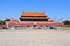 Den Forbudte By. Tian'anmen porten (Den Himmelske Freds Port) ind til Den Forbudte By i Beijing. Stadig med portr�t af Mao Zedung  Den Forbudte By / Beijing Kina   Palace Museum, The Forbidden City, Det kejserlige palads, UNESCO Verdens Kulturarv, UNESCO World Heritage