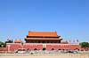 Den Forbudte By. Tian'anmen porten (Den Himmelske Freds Port) ind til Den Forbudte By i Beijing. Stadig med portr�t af Mao Zedung  Den Forbudte By / Beijing Kina   Palace Museum, The Forbidden City, Det kejserlige palads, UNESCO Verdens Kulturarv, UNESCO World Heritage