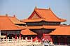 Den Forbudte By. Houzuo Gate i Den Forbudte By i Beijing.  Den Forbudte By / Beijing Kina   Palace Museum, The Forbidden City, Det kejserlige palads, UNESCO Verdens Kulturarv, UNESCO World Heritage
