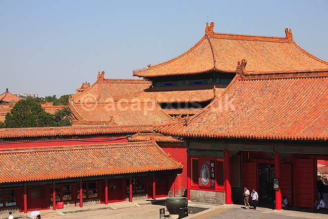 Den Forbudte By. Jingyun Gate i Den Forbudte By i Beijing. I baggrunden Fengzian Hall; ; Den Forbudte By / Beijing; Kina; ; ; Palace Museum, The Forbidden City, Det kejserlige palads, UNESCO Verdens Kulturarv, UNESCO World Heritage