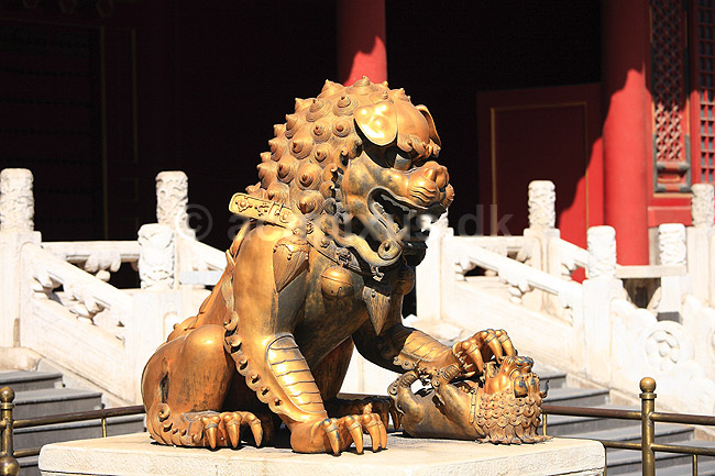 Den Forbudte By. L�vefigur i Den Forbudte By i Beijing.; ; Den Forbudte By / Beijing; Kina; ; ; Palace Museum, The Forbidden City, Det kejserlige palads, UNESCO Verdens Kulturarv, UNESCO World Heritage
