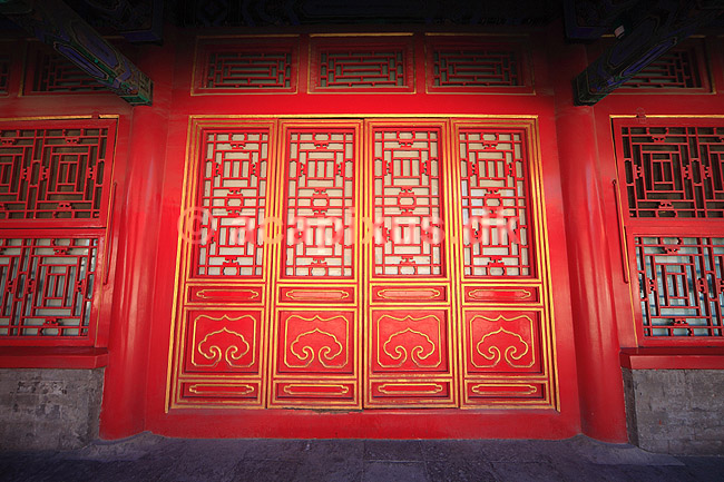 Den Forbudte By. Detalje fra d�r i Den Forbudte By i Beijing.; ; Den Forbudte By / Beijing; Kina; ; ; Palace Museum, The Forbidden City, Det kejserlige palads, UNESCO Verdens Kulturarv, UNESCO World Heritage