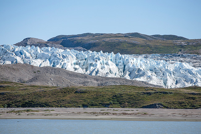 Gletsjer. Russel gletscheren - landskab omkring Kangerlussuaq p� Gr�nland; ; Kangerlussuaq; Gr�nland; ; ; S�ndre Str�mfjord, landskaber, gletcher, gletsjer, gletscher, br�, is-br�, skri�j�kull, j�kel, glacier