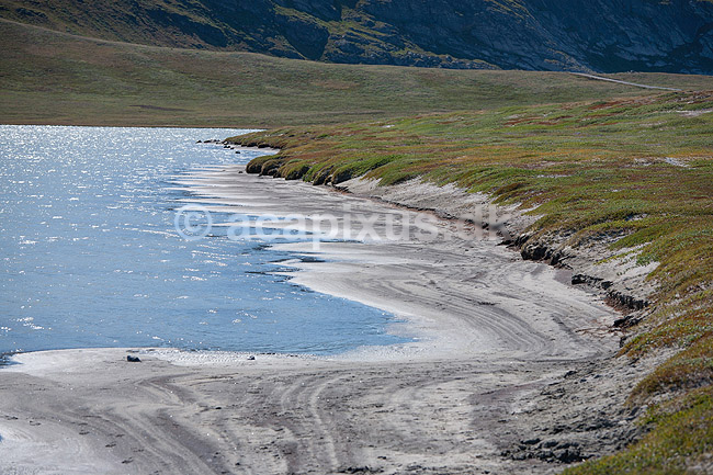 Fjeldlandskab. Landskab med fjeldets� omkring Kangerlussuaq n�r Russel gletscheren p� Gr�nland; ; Kangerlussuaq; Gr�nland; ; ; S�ndre Str�mfjord, landskaber, fjelds�er
