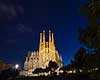 La Sagrada Familia. Gaudis uf�rdige kirke, Sagrada Familia, i Barcelona  Barcelona Spanien   Temple Expiatori de la Sagrada Familia, Basilica and Expiatory Church of the Holy Family, Antoni Gaudi, UNESCO world heritage. Kraner bortretucheret