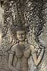 Apsara figur i Angkor Wat. Apsara figur i Angkor Wat templet i Angkor Archeological Park, World Heritage Site, bygget i 12e �rhundrede af Suryavarman II  Angkor Archeological Park / Siem Reap Cambodia   Angkor Wat, Templer, Khmer riget