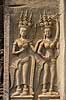Apsara figurer i Angkor Wat. Apsara figurer i Angkor Wat templet i Angkor Archeological Park, World Heritage Site, bygget i 12e �rhundrede af Suryavarman II  Angkor Archeological Park / Siem Reap Cambodia   Angkor Wat, Templer, Khmer riget