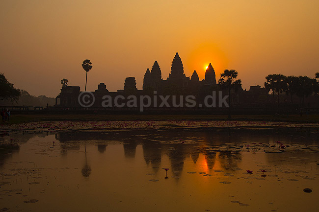 Angkor Wat. Angkor Wat templet ved solopgang i Angkor Archeological Park, World Heritage Site, bygget i 12e �rhundrede af Suryavarman II; ; Angkor Archeological Park / Siem Reap; Cambodia; ; ; Angkor Wat, Templer, Khmer riget