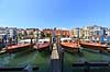 Venedig. Motorb�de fort�jret p� Canal Grande i Venedig  Venedig Italien  sev�rdigheder turisme