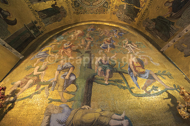Venedig. Guld mosaik i Markuskirken (Saint Mark's Basilica) (Basilica Cattedrale Patriarcale di San Marco ); ; Venedig; Italien; ; sev�rdigheder; turisme