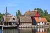 Middelaldercentret. K�bmandens skib Agnete i havnen i Middelaldercentret i Sundby ved Nyk�bing Falster  Middelaldercentret / Nyk�bing Falster Danmark  sev�rdigheder turisme, bindingsv�rk, str�tag, str�t�gt