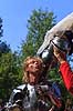 Ridderturnering. Ridder til hest ved ridderturnering i Middelaldercentret i Sundby ved Nyk�bing Falster  Middelaldercentret / Nyk�bing Falster Danmark  sev�rdigheder turisme, riddere