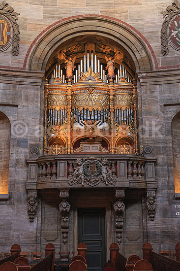Marmorkirken. Kirkeorgelet i Frederiks Kirke eller Marmor-kirken; ; K�benhavn; Danmark; ; ; Kirker, kristendom, religion, orgel, kirkeorgel