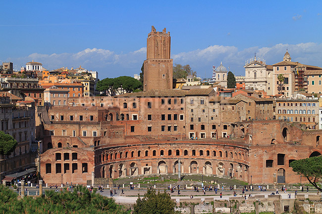 Foro di Traiano. Det Trajanske Marked, Mercati di Traiano, Trajans Markets i Rom; ; Rom; Italien; ; Sev�rdigheder; romerriget, turistsev�rdigheder