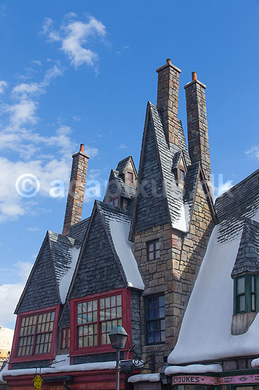 Universal Islands of Adventure. Hogsmeade i The Wizarding World of Harry Potter -  i Universal Theme Park i Orlando; ; Orlando / Florida; USA; ; ; Forlystelsespark, forlystelsesparker, turisme