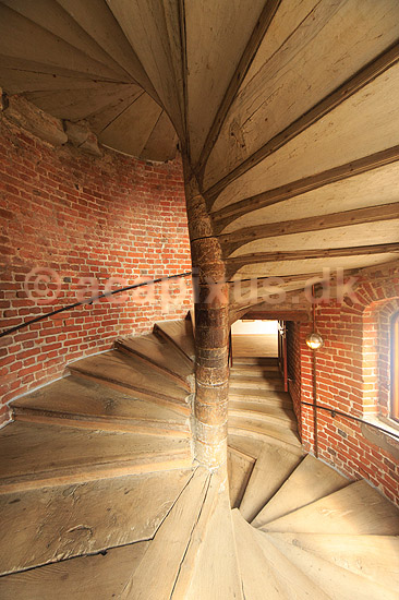 Koldinghus. Vindeltrappe i Koldinghus; ; Kolding; Danmark; ; ; Museet p� Koldinghus, Markdanersgade 11, 6000 Kolding. Arensborg, �rneborg, Middelborg