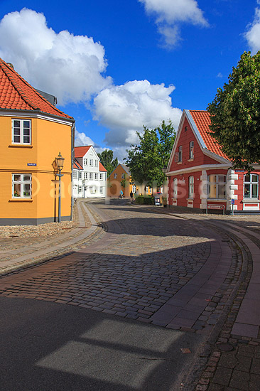 Ribe. Gamle huse i Nygade og S�nderportsgade i Ribe; ; Ribe; Danmark; ; ; 