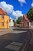 Ribe. Gamle huse i Nygade og S�nderportsgade i Ribe  Ribe Danmark   