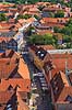 Ribe. Gamle huse i Overdammen, Mellemdammen og Nederdammen i Ribe  Ribe Danmark   hustage, tage, g�gade, g�gader