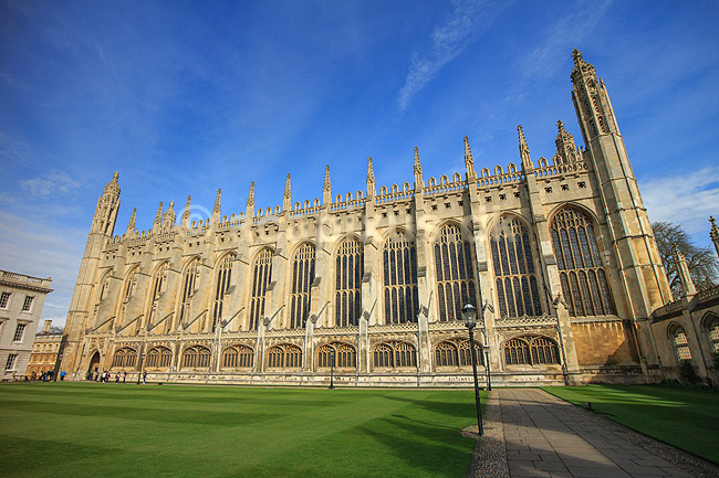 King's College Chapel. King's College Chapel set fra Front Court i King's College; ; King's College, University of Cambridge / Cambridge; England; ; ; Sev�rdigheder, universiteter, uddannelsesinstitution