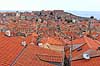 Dubrovnik. Udsigt fra bymuren over hustage i den gamle bydel i Dubrovnik  Dubrovnik Kroatien   Croatien