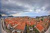 Dubrovnik. Udsigt fra bymuren over hustage i den gamle bydel i Dubrovnik  Dubrovnik Kroatien   Croatien