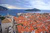 Dubrovnik. Udsigt fra bymuren over hustage i den gamle bydel i Dubrovnik  Dubrovnik Kroatien   Croatien