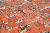 Dubrovnik. Udsigt fra bymuren over hustage i den gamle bydel i Dubrovnik  Dubrovnik Kroatien   Croatien