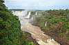 Iguazu vandfaldene. Iguazu vandfald med Garganta del Diablo bagerst set fra den Brasilianske side af vandfaldene  Iguazu Brasilien Sydamerika  Vandfald, The Iguazu Falls, Iguaz� Falls, Iguassu Falls, Igua�u Falls, Cataratas del Iguaz�, Cataratas do Igua�u 