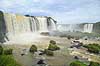 Iguazu vandfaldene. Iguazu vandfaldene med Garganta del Diablo bagerst set fra den Brasilianske side af vandfaldene  Iguazu Brasilien Sydamerika  Vandfald, The Iguazu Falls, Iguaz� Falls, Iguassu Falls, Igua�u Falls, Cataratas del Iguaz�, Cataratas do Igua�u 